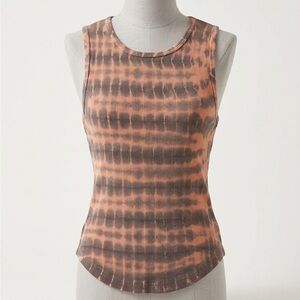 Agolde Ribbed Tie-Dye Tank Top - Brown and Black